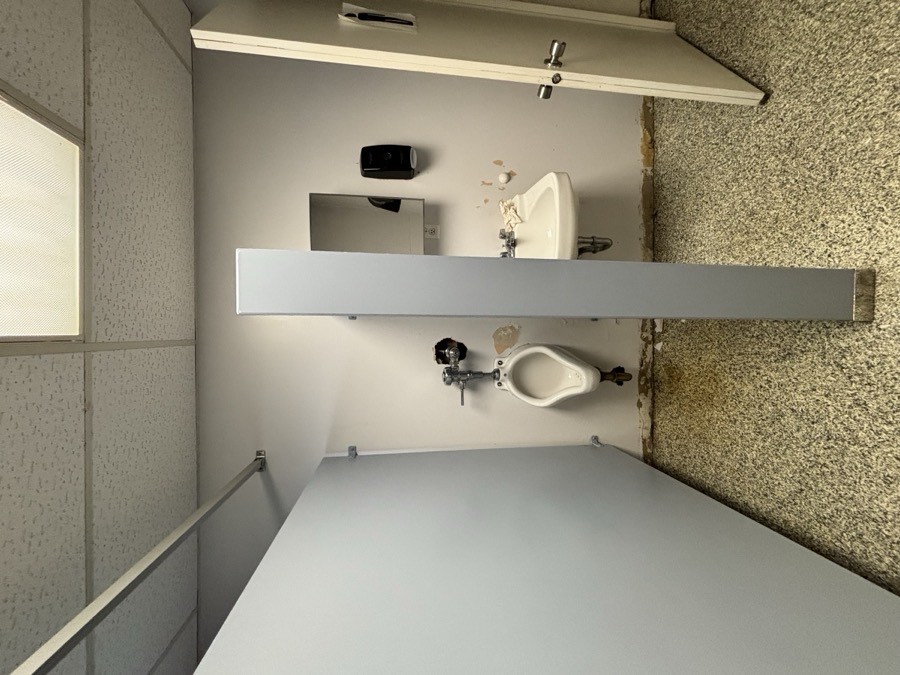 Restroom awaiting renovation