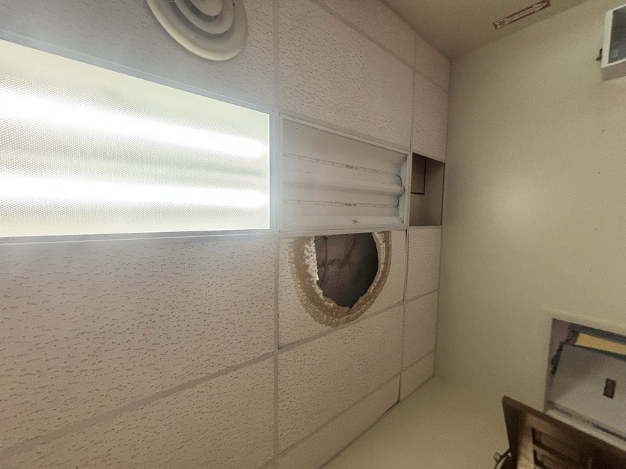Sanctuary ceiling in need of repair
